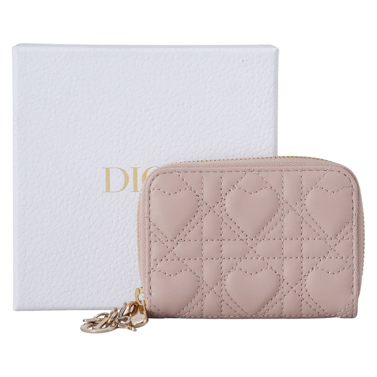 CHRISTIAN DIOR(USED)디올 하트 까나쥬 지퍼 카드지갑